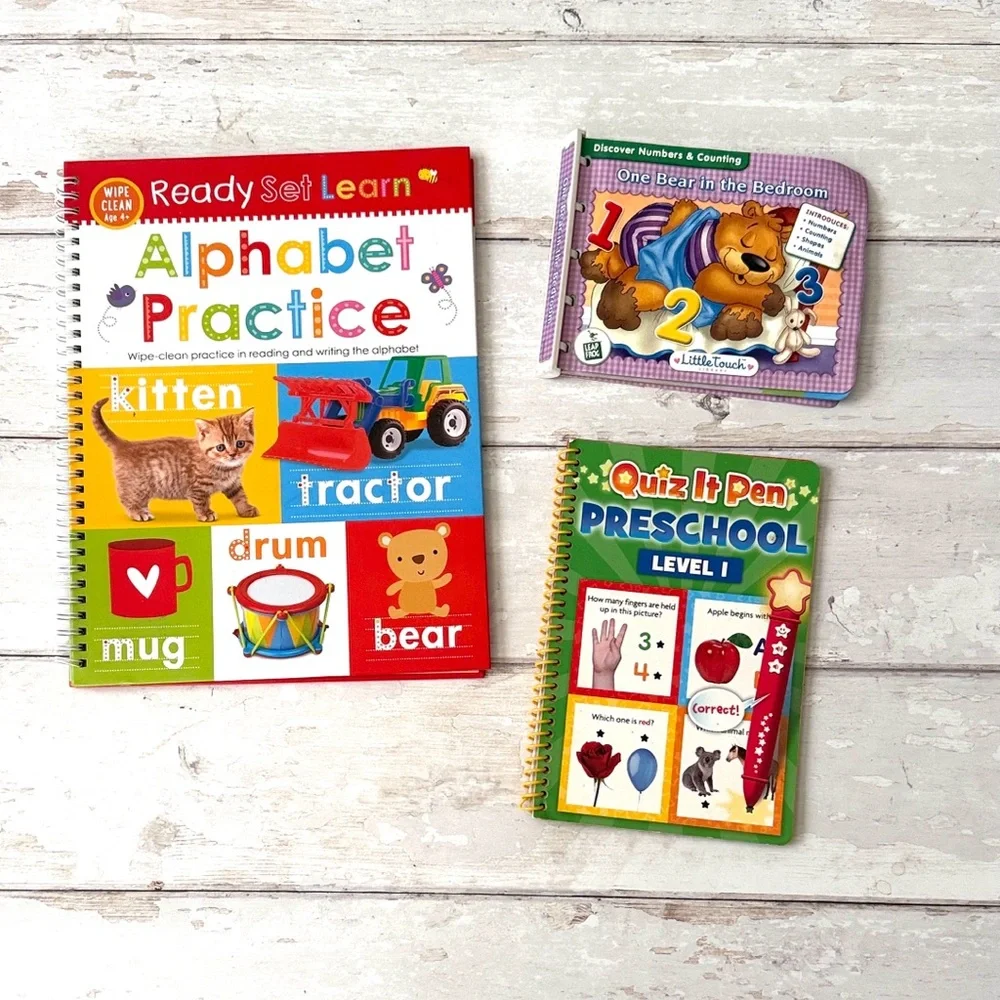 Preschool Kids Educational Books Workbooks Letters Numbers Reading Bundle